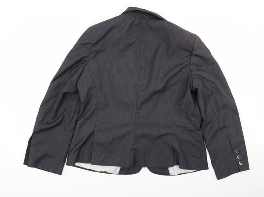 Asda George Womens Grey Striped Jacket Blazer Size 20