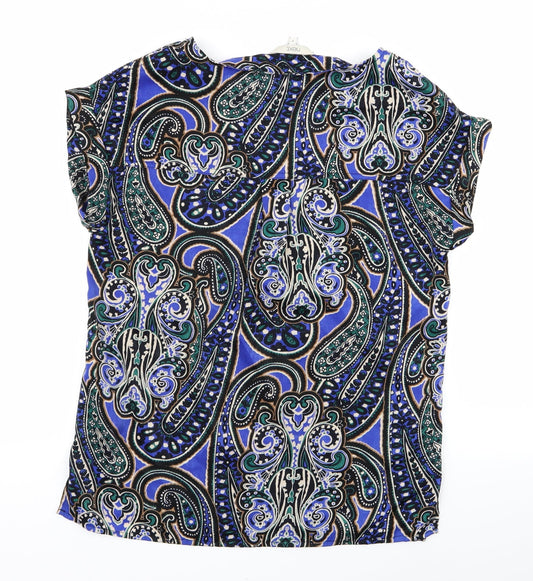 NEXT Womens Multicoloured Geometric Basic Blouse Size 8