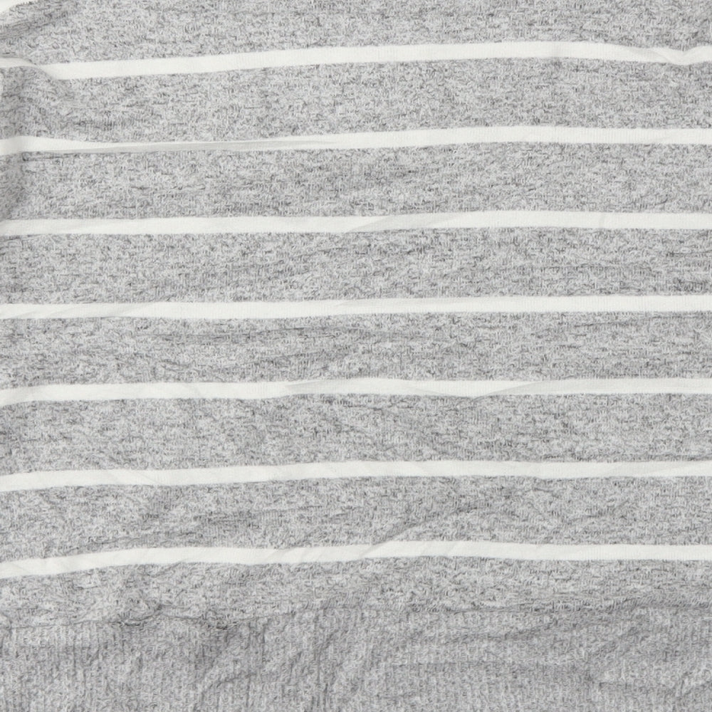 M&S Womens Grey Striped Pullover Jumper Size 6