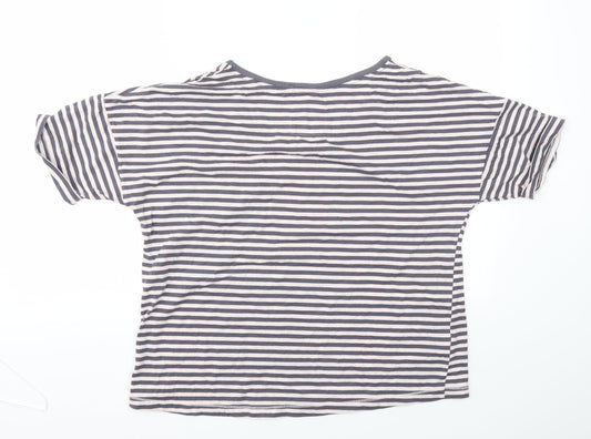 Debenhams Womens Multicoloured Striped Basic T-Shirt Size 14