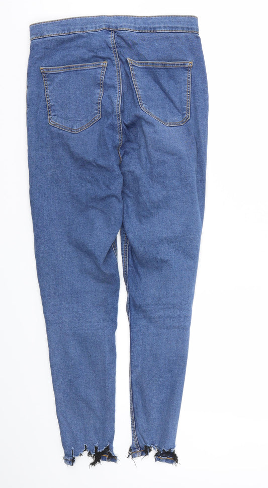 Topshop Womens Blue Skinny Jeans Size 30 L30 in