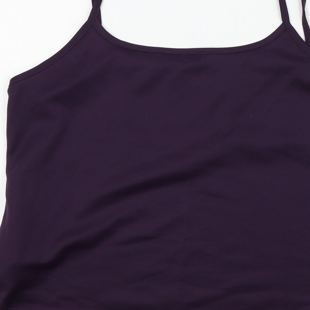 collection Womens Purple Basic T-Shirt Size 12