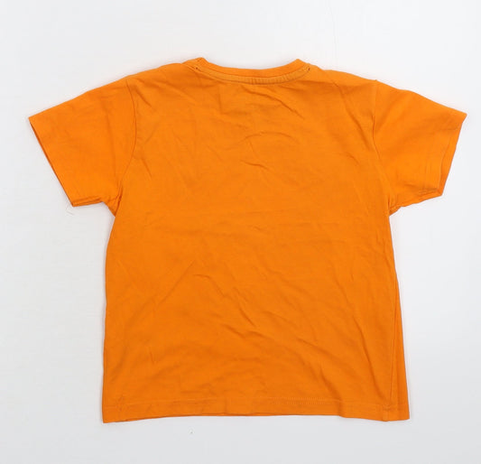 Rebel Boys Orange Basic T-Shirt Size 4-5 Years