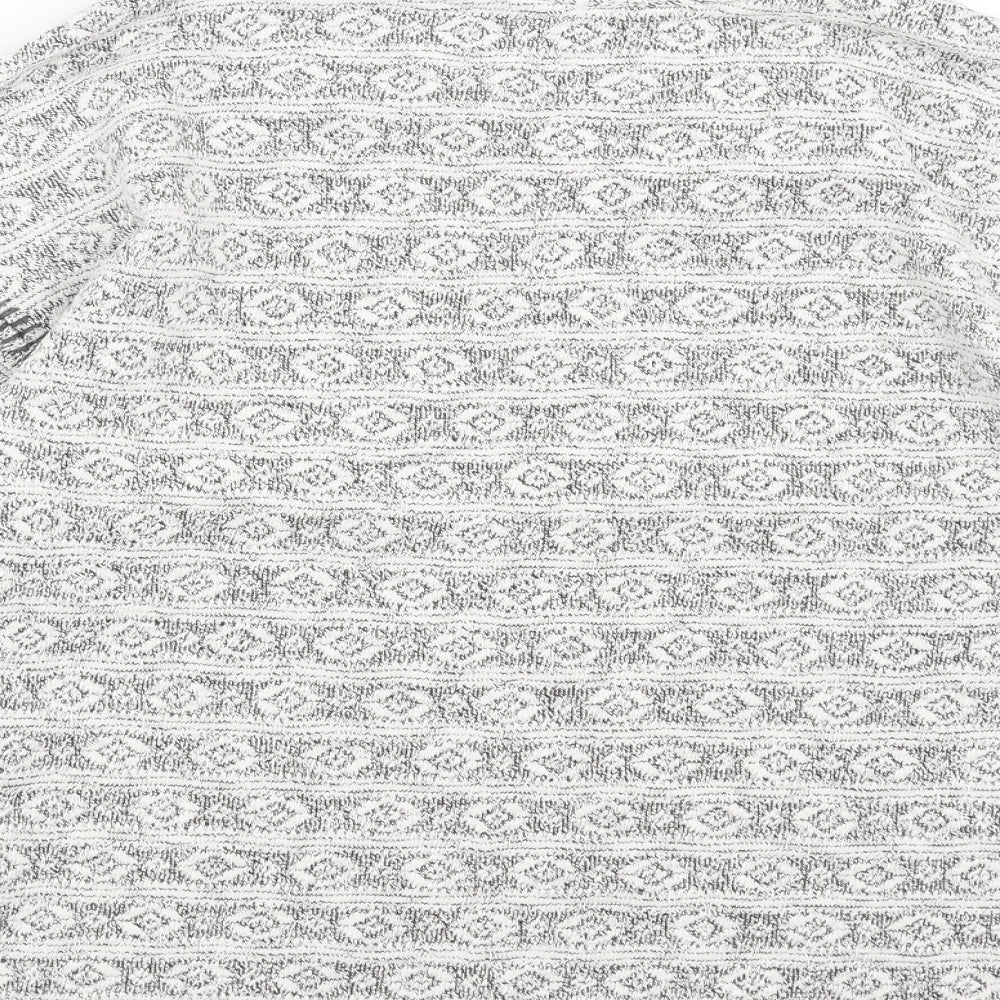 Topshop Womens Grey Geometric Pullover Jumper Size 12