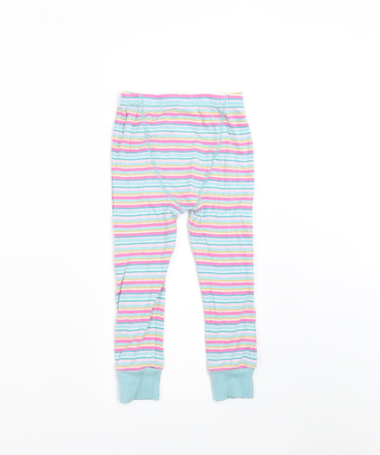 NEXT Girls Multicoloured Striped Pyjama Pants Size 2-3 Years