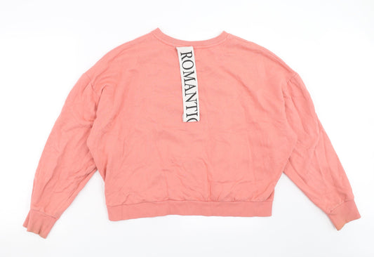 Topshop Womens Pink Pullover Sweatshirt Size 10
