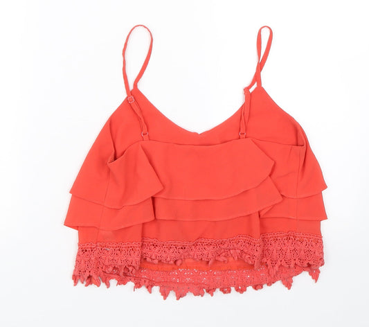 Glamourous Womens Red Cropped T-Shirt Size S