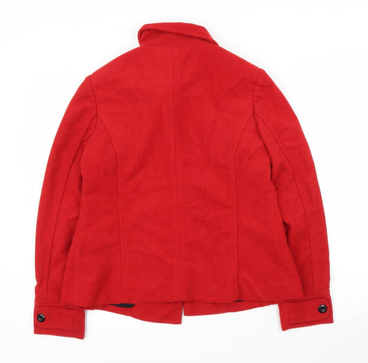 Lakeland Womens Red Overcoat Coat Size 10