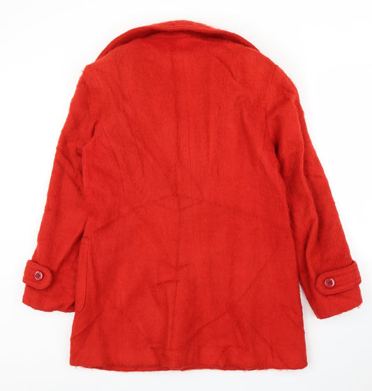 Preworn Womens Red Pea Coat Coat Size 16