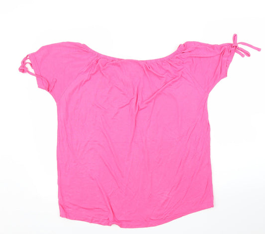 Be You Womens Pink Basic Blouse Size 12