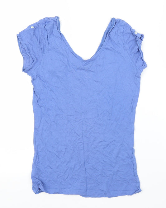 Preworn Womens Blue Basic T-Shirt Size S