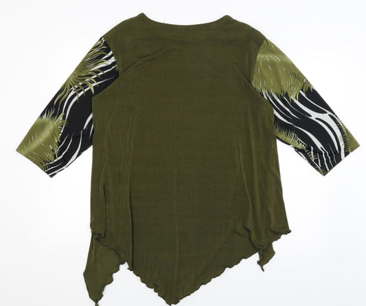 Preworn Womens Green Basic Blouse Size M