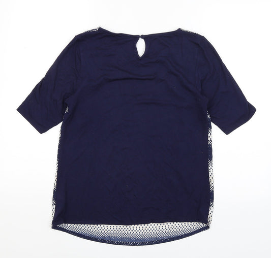 Autograph Womens Blue Basic Blouse Size 8