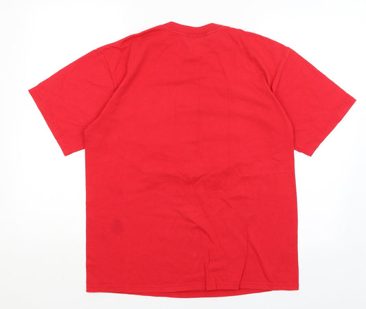 MC CC Sportswear Mens Red T-Shirt Size M - Love My Country
