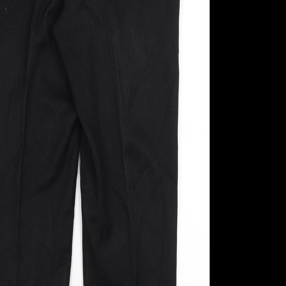 Papaya Womens Black Trousers Size 10 L26.5 in