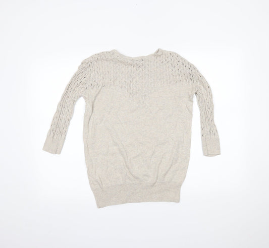 Topshop Womens Beige Basic Blouse Size 8