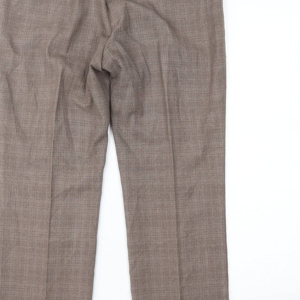 Marks and Spencer Womens Brown Trousers Size 14 L24 in