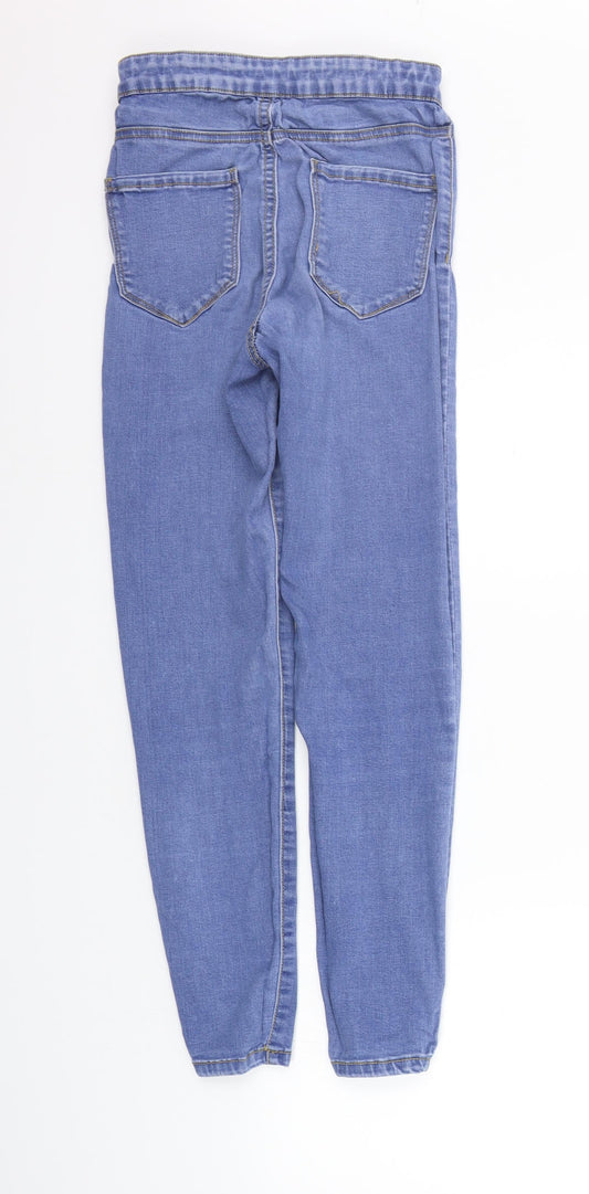 deniem co Womens Blue Straight Jeans Size 8 L28 in