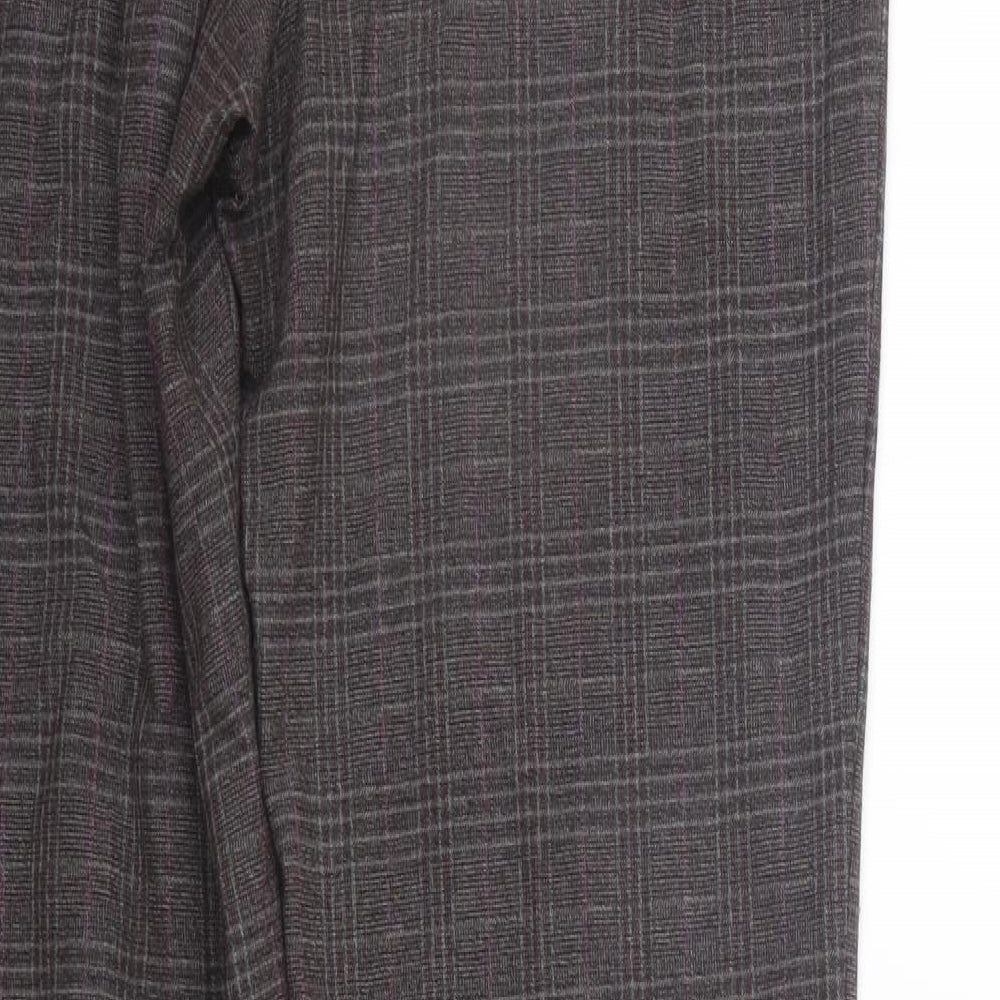 Country Casuals Womens Grey Check Trousers Size 12 L28 in