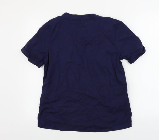Plum Tree Womens Blue Basic T-Shirt Size 10