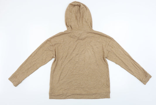 Marks and Spencer Womens Brown Pullover Hoodie Size 8