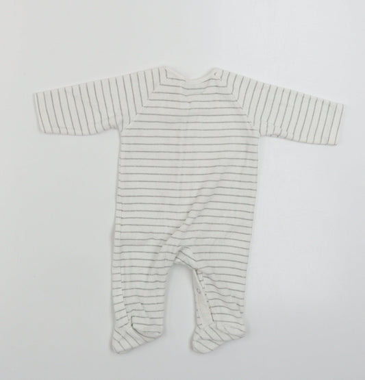 Earlydays Boys White Striped Babygrow One-Piece Size 0-3 Months