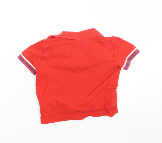 Mothercare Boys Red Basic Polo Size 6-9 Months