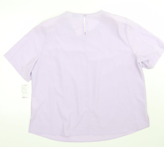 Gelco Womens Purple Basic Blouse Size 24