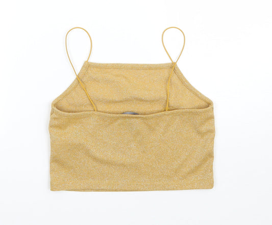 Newlook Womens Yellow Cropped Tank Size 10
