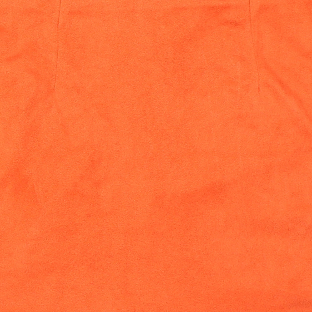 PRETTYLITTLETHING Womens Orange Mini Skirt Size 6