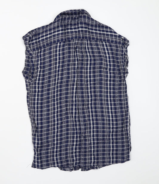 NEXT Womens Blue Basic Button-Up Size 6