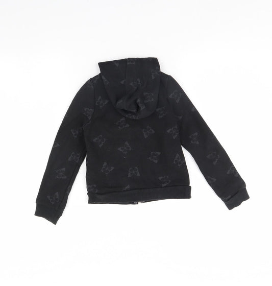 H&M Girls Black Animal Print Jacket Size 4 Years