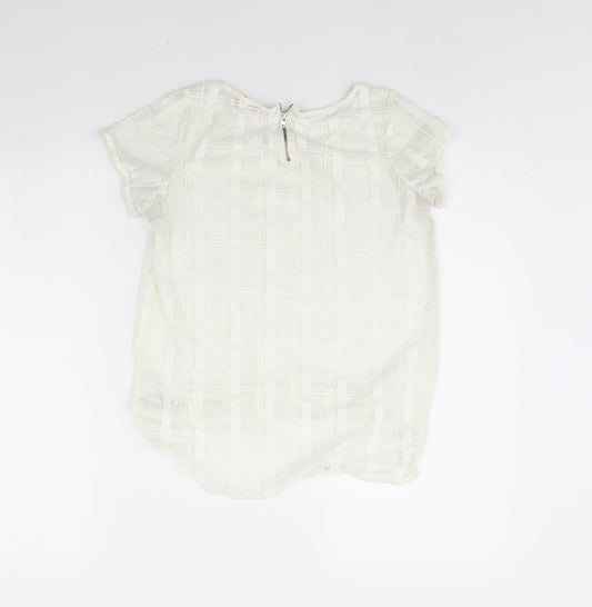 NEXT Womens Ivory Cropped Blouse Size 6