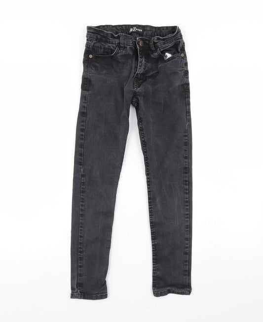 A2Z 4 Kids Girls Black Denim Skinny Jeans Size 9 Years