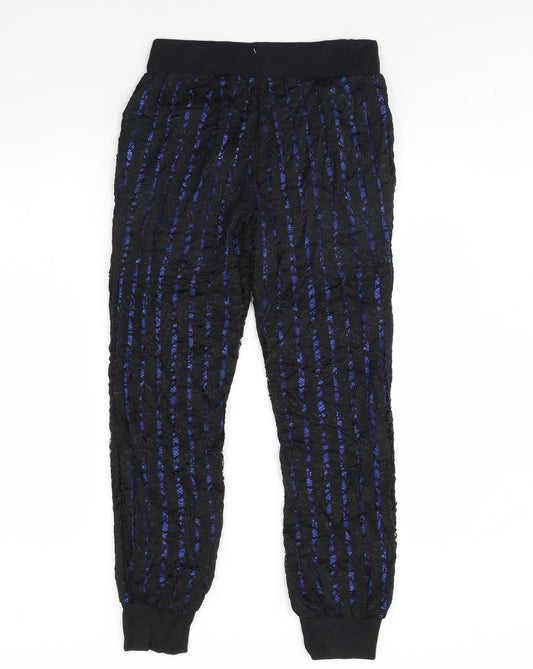 Lily White Womens Black Trousers Size M L30 in