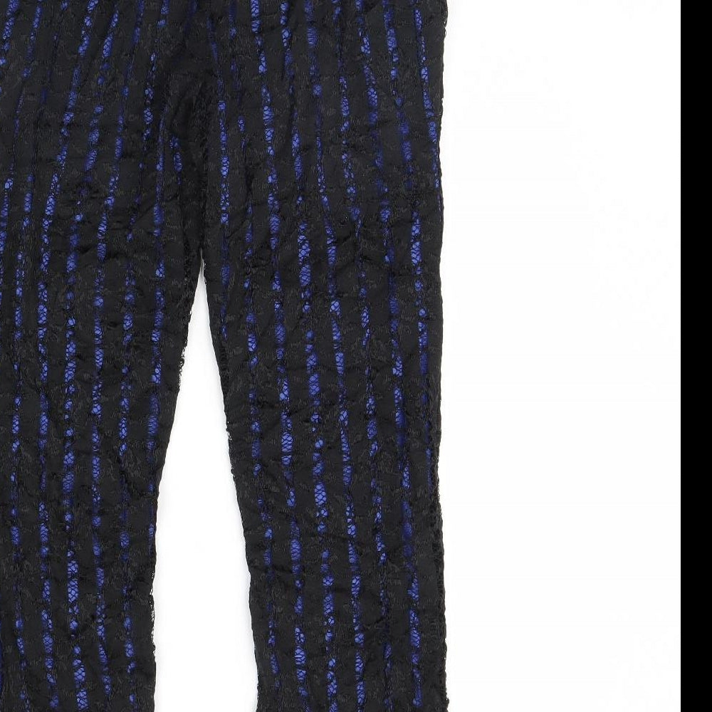 Lily White Womens Black Trousers Size M L30 in