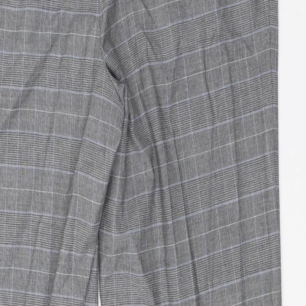 CC Womens Grey Check Dress Pants Trousers Size 14 L27 in