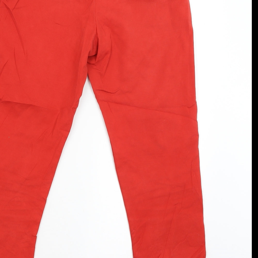 George Womens Red Trousers Size 10 L25 in