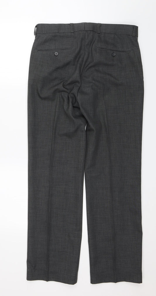 George Mens Black Dress Pants Trousers Size 32 in L28 in