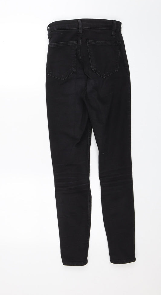 Topshop Womens Black Skinny Jeans Size 24 in L25 in