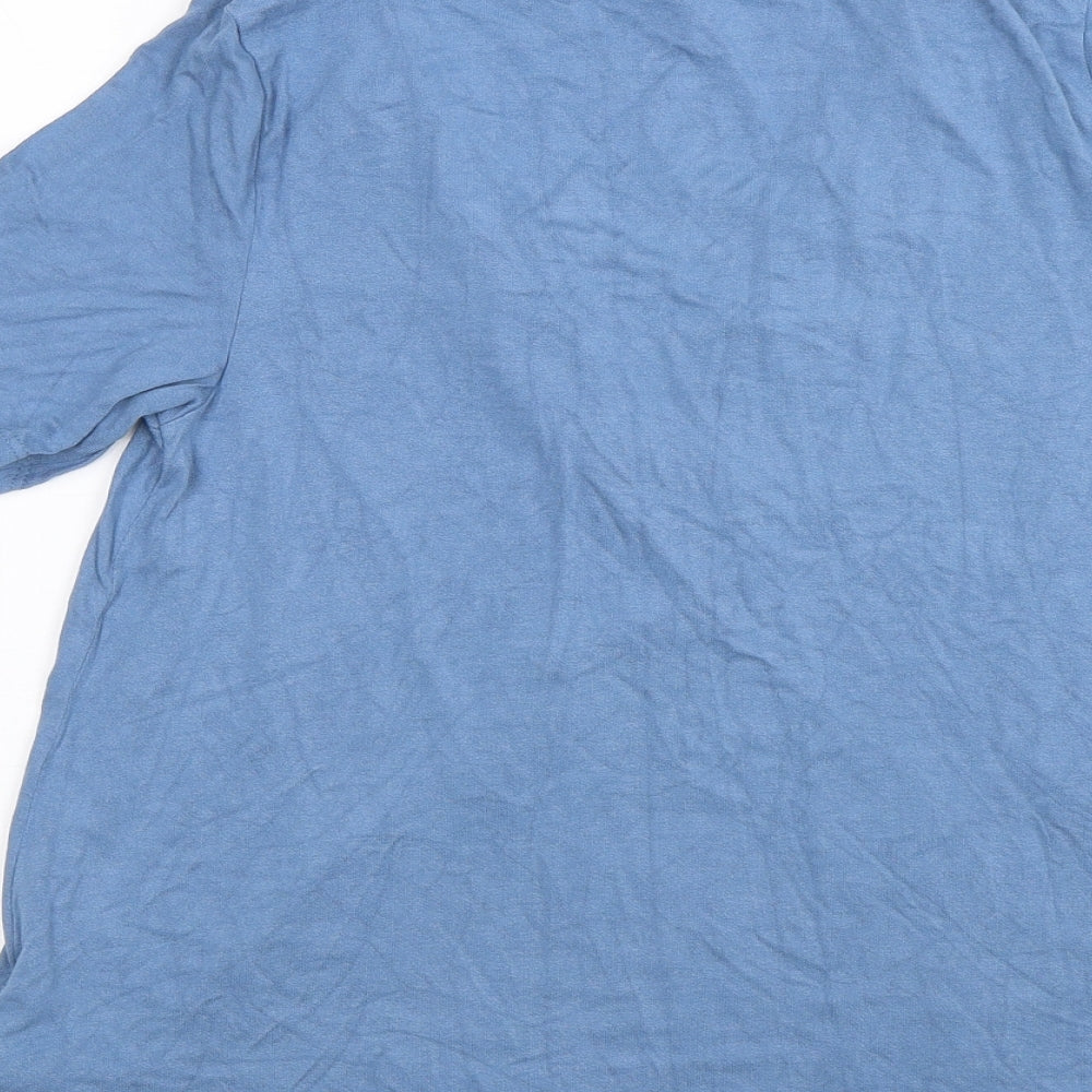 Topshop Womens Blue Basic Blouse Size 8