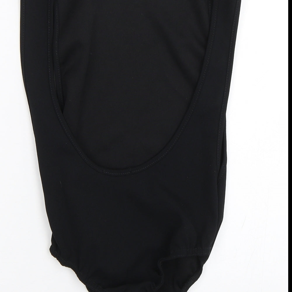 PRETTYLITTLETHING Womens Black Bodysuit One-Piece Size 8