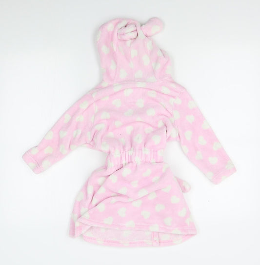 Young Dimension Girls Pink Polka Dot Robe Size 4-5 Years