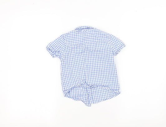 M&Co Boys Blue Basic Button-Up Size 3-4 Years