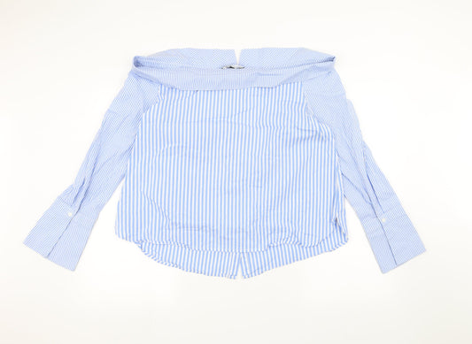 New Look Womens Blue Basic Button-Up Size 16