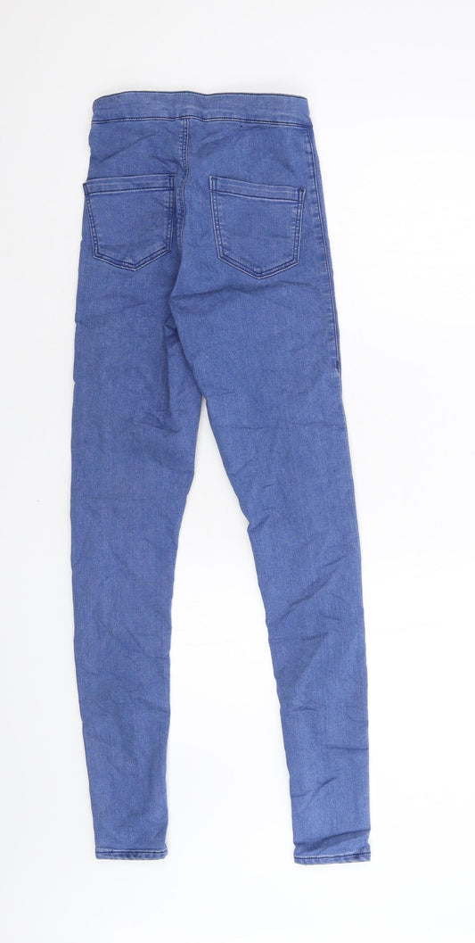 Topshop Womens Blue Denim Skinny Jeans Size 25 L32 in