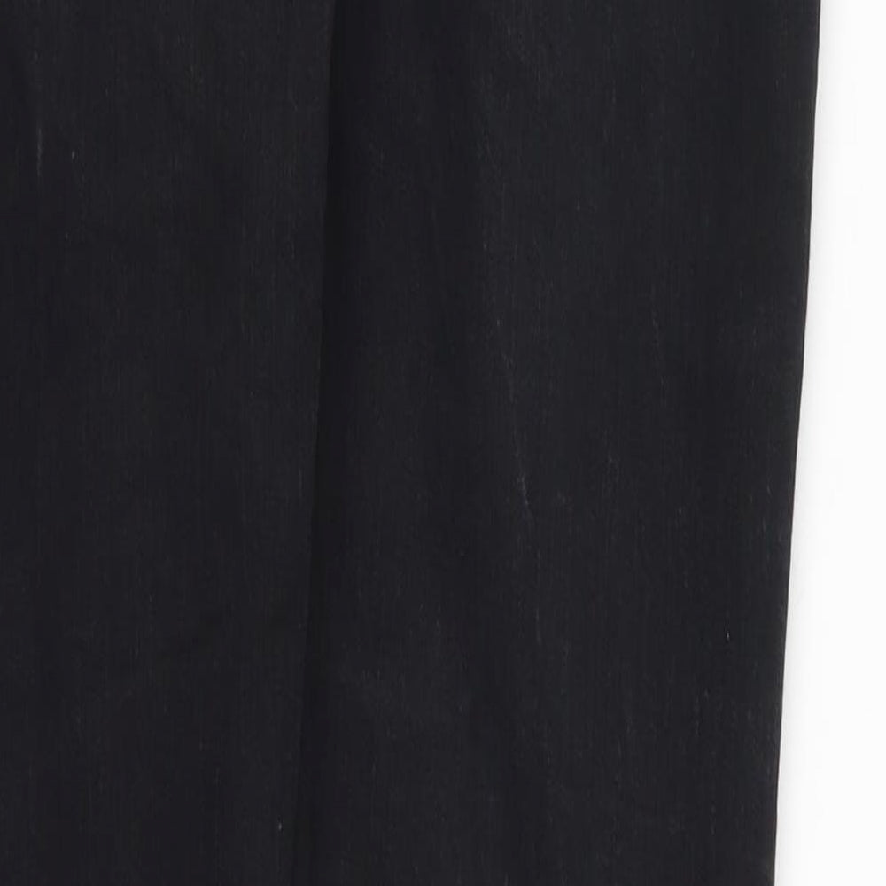 Brand and care label for Denim Co women’s black denim skinny jeans, size UK 8, 29-inch leg