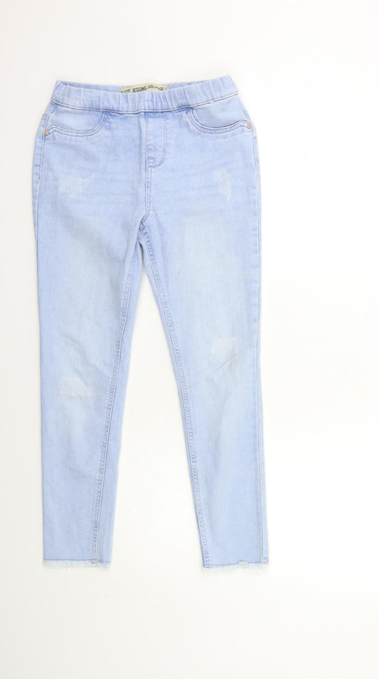 Denim & Co. Girls Blue Denim Jegging Jeans Size 12 Years