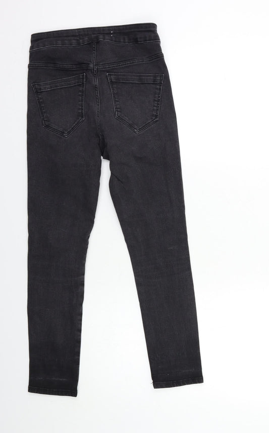 Miss Selfridge Womens Black Denim Skinny Jeans Size 8 L23 in