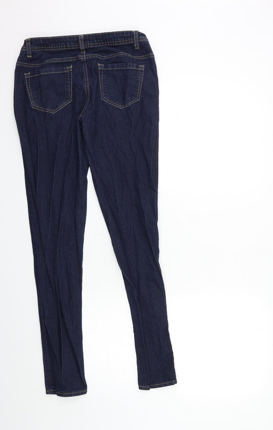 Denim & Co. Womens Blue Denim Skinny Jeans Size 10 L30 in